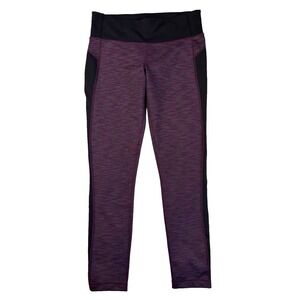 Kirkland Signature Women's Med Athletic Yoga Active Leggings Purple/Black Gym
